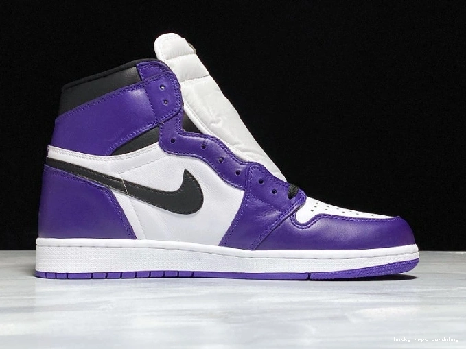 Rep Husky Court Air Jordan 1 High Purple OG 555088-500 0822
